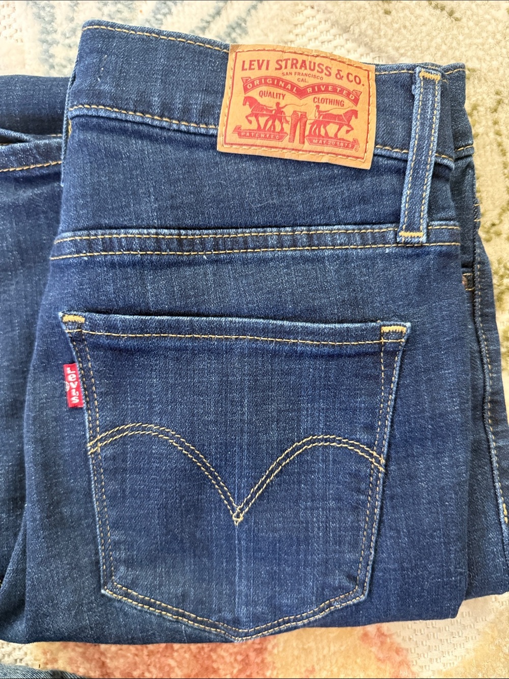 Levi's Indigo Blue Five-Pocket Denim Jeans